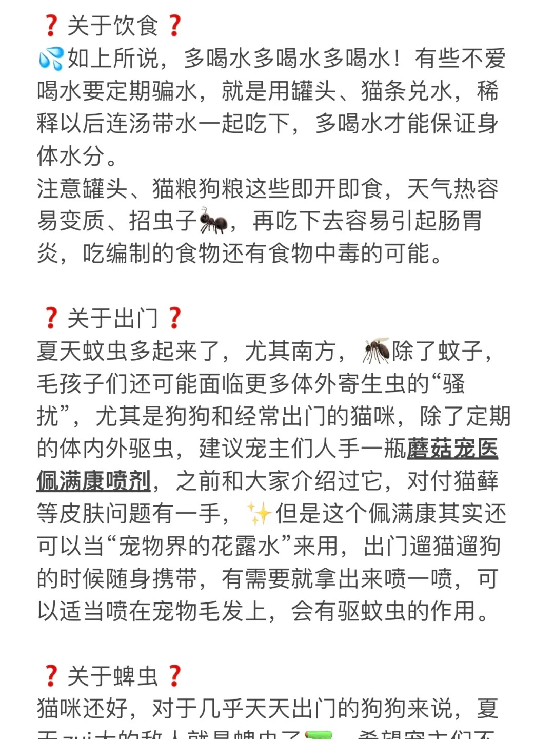 猫狗夏天降温、驱虫...你都了解了吗？